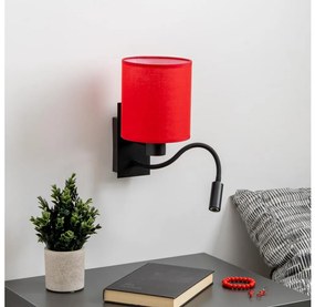 Brilagi - LED Nástenná lampa NUBILA 1xE27/25W/230V + LED/3W čierna/červená