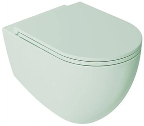 Isvea Isvea, INFINITY závesná WC misa, Rimless, 36,5x53cm, zelena mint, 10NF02004-2T