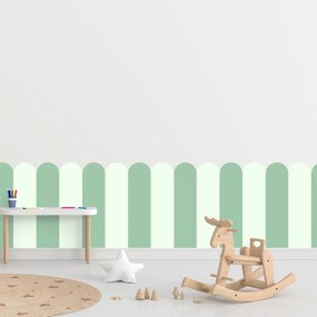 PIPPER. Textilná samolepiaca tapeta - Oblúk - Mätová farba Farba: Kombinácia, Veľkosť: 60 cm