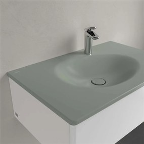 VILLEROY &amp; BOCH Antao umývadlo na skrinku s otvorom, bez prepadu, 800 x 500 mm, Morning Green, s povrchom CeramicPlus, 4A7581R8