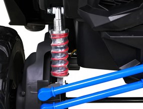 Ramiz Detská batériová bugina UTV-MX Modrá + pohon 4x4 + diaľkové ovládanie + LED audio + úložný priestor + EVA + pomalý štart