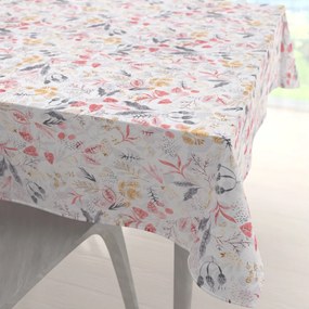 Biante Dekoračný štvorcový obrus Leona LN-126 Červené a žlté lístky 70x70 cm