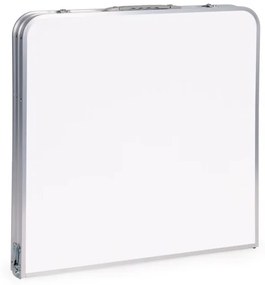 Skladací cateringový stôl 119,5x60 cm biely so 4 stoličkami