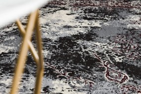 Moderný koberec VINCI 1407 Rozeta vintage - Štrukturálny farba slonoviny / červená Veľkosť: 140x190 cm
