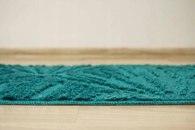 Koupelnový kobereček LEAF 50x80 cm smaragdový