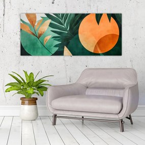 Obraz - Geometrické prírodné motívy (120x50 cm)