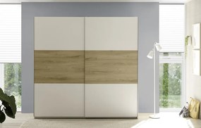 Šatníková skriňa Kiara 215 cm, biela/dub baysen