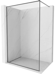 Mexen Kioto-XF, sprchová zástena s rámom 120 x 202 cm, 10mm číre sklo, grafitový profil, 800-120-104-95-00-X