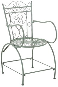 Kovová stolička Sheela s područkami (SET 2 ks) - Zelená antik