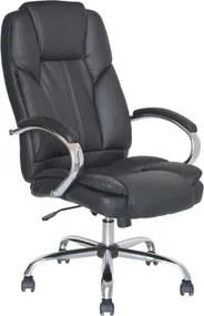 Kancelárske kreslo Vicenzo, čierna ekokoža, extra nosnosť%