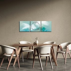 Obraz - Rybičky (s hodinami) (90x30 cm)
