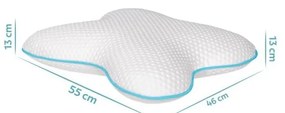 Anatomický vankúš s výplňou z pamäťovej peny 46x55 cm – Mila Home