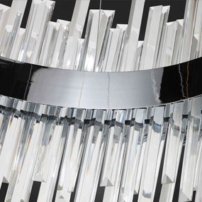 Toolight Toolight, LED krištáľové svietidlo 80x35 cm, 62W, APP1514-CP80, chrómová, OSW-03262