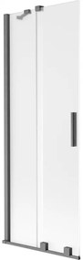 Mexen Velar, 2-krídlová posuvná vaňová zástena 75 x 150 cm, 8mm sklo námraza, grafit brúsený, 896-075-000-31-66