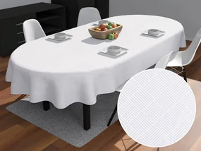 Biante Teflónový oválny obrus Milano TF-094 - biely 140x220 cm