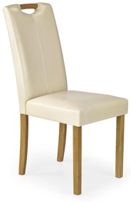 Jedálenská stolička Caro - krémová / buk