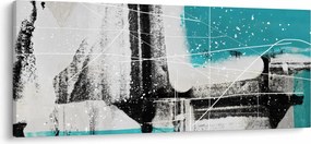 Obraz - Tyrkysová abstrakcia (120x50 cm)