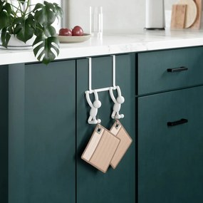 Biely plastový vešiak na dvere 22 cm Buddy - Umbra