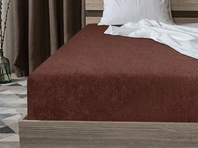 Froté plachta BASIC tmavohnedá 90 x 200 cm