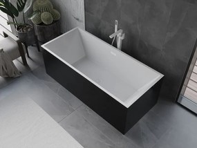 Mexen Vigo, voľne stojaca vaňa 178,5 x 80 cm, biela-čierna, biely prepad, 51251788075-20