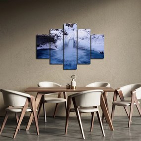 Obraz vodopádu v zime (150x105 cm)