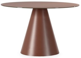 Okrúhly jedálenský stôl so sklenenou doskou ø 120 cm Vida – MOME