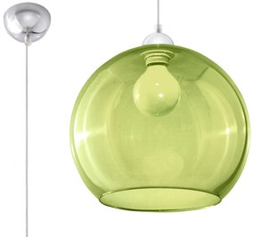 Závesné svietidlo Ball, 1x zelené sklenené tienidlo