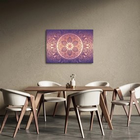 Obraz - Mandala na fialovom gradiente (70x50 cm)