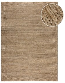 Ručne tkaný kenafový koberec v prírodnej farbe 120x170 cm Drew Border – Flair Rugs