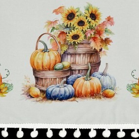 KRÁTKA ZÁCLONA NA PÁSKE AUTUMN 150X70 CM VZOROVANÁ