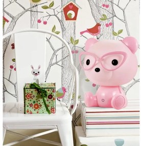 LED Stmievateľná detská nočná lampička LED/2,5W medveď ružový