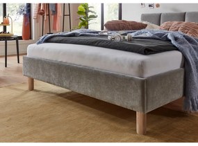 Sivá čalúnená jednolôžková posteľ bez roštu 120x200 cm Joker – Meise Möbel