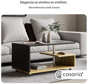 InternetovaZahrada Konferenčný stolík Orlando 95x55x50 cm - drevo/sivá