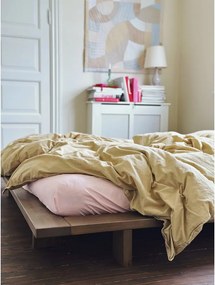 Hnedá jednolôžková posteľ z borovicového dreva s roštom 90x200 cm Japan – Karup Design