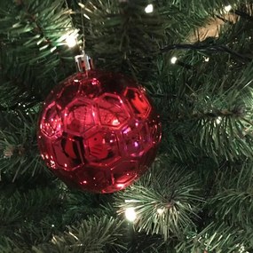 DECOLED Sada vianočných ozdôb červené plastové gule 8 cm, balenie 20 ks