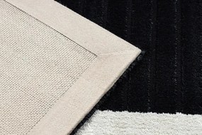 Koberec PEARL 51327H rám / grécky / štrukturálny, čierny