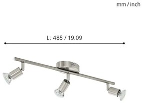 Eglo 92597 - LED bodové svietidlo BUZZ 3xGU10-LED/2,8W/230V