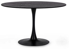 Jedálenský stôl bloom ø 120 cm čierný MUZZA