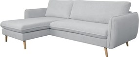 Rohová sedačka Salma svetlo šedá látka, univerzálna pravá/ľavá