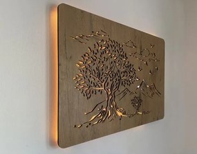 Podsvietený obraz na stenu Dva stromy