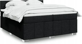 vidaXL Boxspring posteľ s matracom čierna 200x200 cm látka