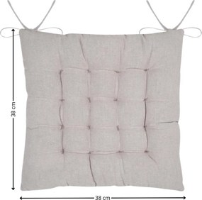 Oboustranný podsedák na židli Tilda 38x38 cm šedý