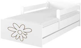 Raj posteli Detská posteľ " gravírovaný kvet " MAX biela