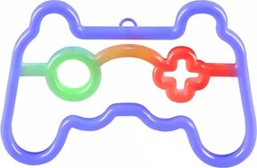 LED Neónová nástenná dekorácia GAME LED/3W/3xAA USB modrá