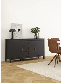 Čierna nízka komoda 152x80 cm Madrid – Tvilum
