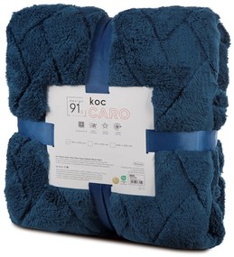 Design 91 DEKA Z MIKROFLANELU CARO 170X210 CM TMAVOMODRÁ