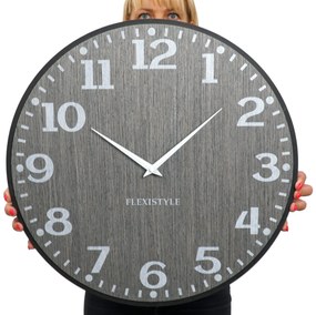 Nástenné hodiny Elegante Flex z227-1d1a-0-x sivé, 50 cm