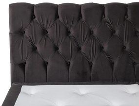 Vansbro 120 polohovateľná boxspring posteľ sivý zamat čelo Sarna