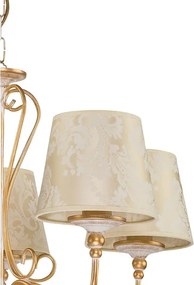 Brilagi - Luster na reťazi SONIA 5xE27/15W/230V pr. 64 cm krémová/patina