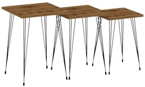 Set 3ks. konferenčných stolíkov Pakamo (čierna + oud). Vlastná spoľahlivá doprava až k Vám domov. 1094321